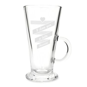Personalised Large Latte Glass Mug, 3 of 3