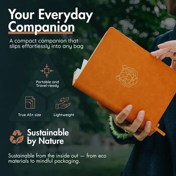 Orange Tiger A5 Journal With Strap, Bookmark And Pen Holder, 5 of 7