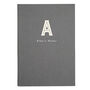 Personalised A5 Typographic Notebook Black And White, thumbnail 2 of 8