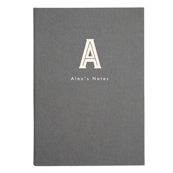Personalised A5 Typographic Notebook Black And White, 2 of 8