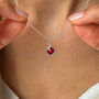 January Garnet Birthstone Crystal Necklace Or Bracelet In Sterling Silver, thumbnail 2 of 9