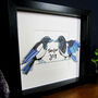 Framed Personalised Magpie Couple Anniversary Print, thumbnail 4 of 4
