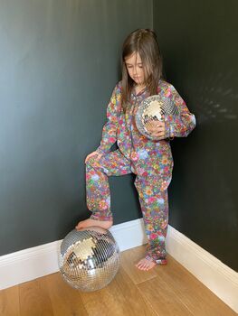 Personalised Children's Floral Disco Pyjamas, 4 of 4