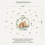 Personalised Sleeping Fawn And Rabbit Wall Sticker, thumbnail 4 of 4