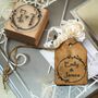 Personalised Wedding Wreath Names Rubber Stamp, thumbnail 3 of 4