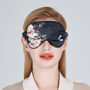 Silk Eye Mask Fleur Japonaise Midnight Blue, thumbnail 1 of 6