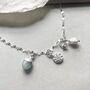Tumbled Birthstone Multi Charm Necklace, thumbnail 5 of 12