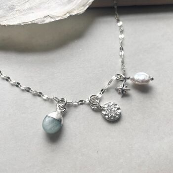 Tumbled Birthstone Multi Charm Necklace, 5 of 12