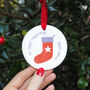 Personalised My First Christmas Stocking Decoration, thumbnail 1 of 2