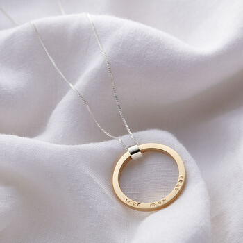 Personalised 9ct Gold Handmade Circle Necklace, 2 of 6