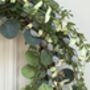 Faux Eucalyptus And Pussy Willow Foliage Wreath, thumbnail 2 of 2