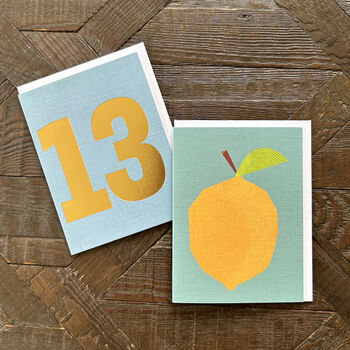 Mini Lemon Greetings Card, 3 of 5
