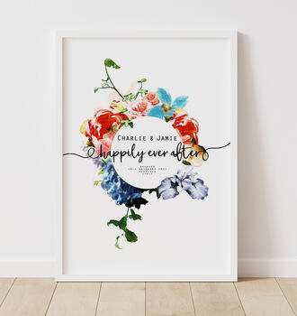 Personalised Happily Ever After Engagement Print, 2 of 6