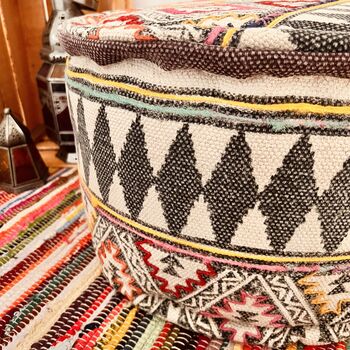 Tribal Design Bohemian Footstool Pouffe, 2 of 7