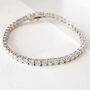 Sterling Silver Tennis Bracelet 3mm, thumbnail 2 of 3