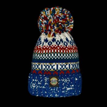 Fjord Nordic Knit Reflective Super Bobble Hat, 4 of 4