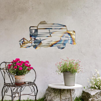 Combine Harvester Metal Wall Art Gift For Farm Garden Decor, 5 of 10