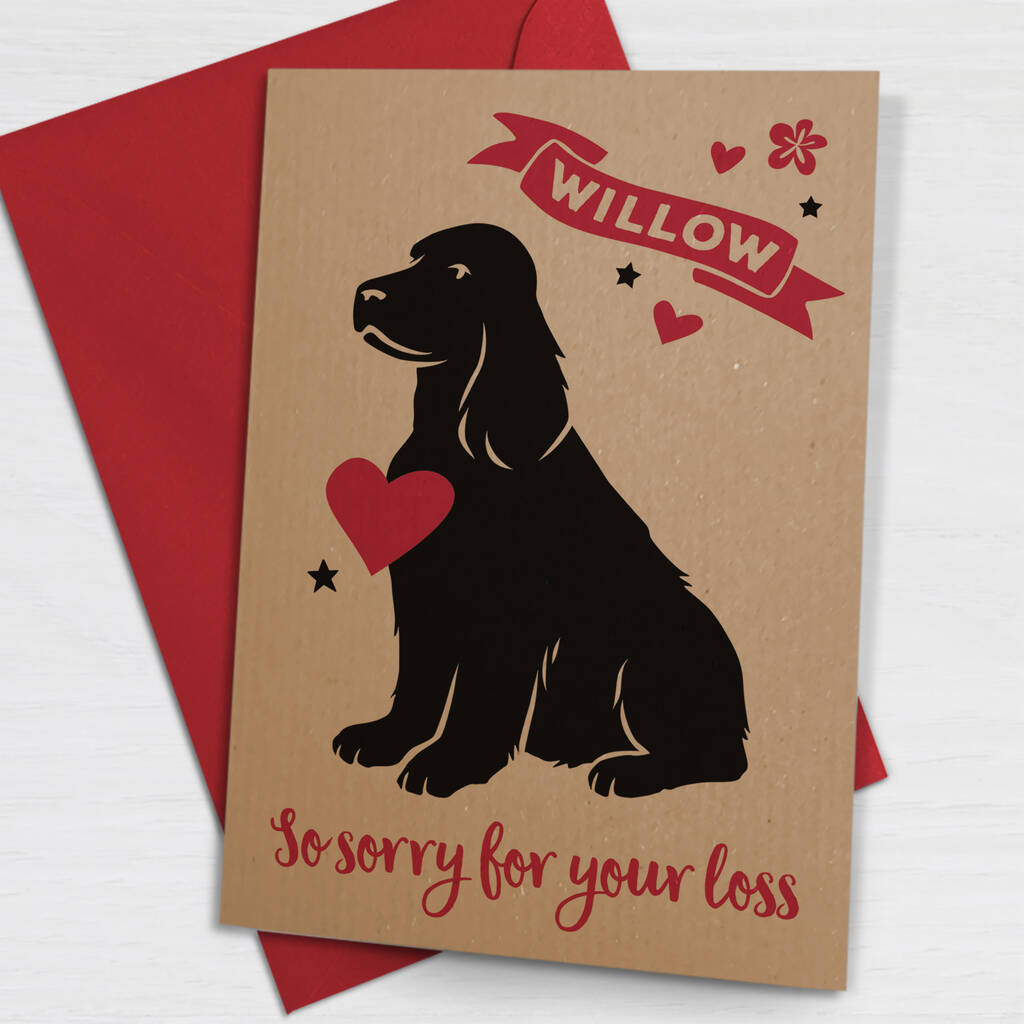 Personalised Dog Loss Pet Sympathy Card By Well Bred