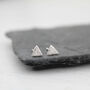 Sterling Silver Mini Triangle Studs, thumbnail 4 of 8