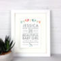 Personalised Baby Details Print, thumbnail 8 of 10