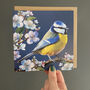 Blosson And Blue Tit Botanical Embossed Card, thumbnail 1 of 2