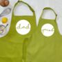 Personalised Father And Child Circle Design Apron Set, thumbnail 3 of 9