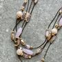 Crystal Collaboration Bronze/Winter White/Rose Necklace, thumbnail 2 of 4