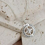 Travel Safe Outline Compass Personalised Necklace, thumbnail 7 of 12