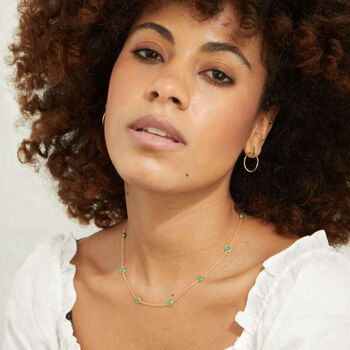 Antibes Chrysoprase And Gold Plated Necklace, 2 of 4