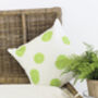 Lime Slices Linen Cushion Contemporary Fun Design, thumbnail 1 of 2