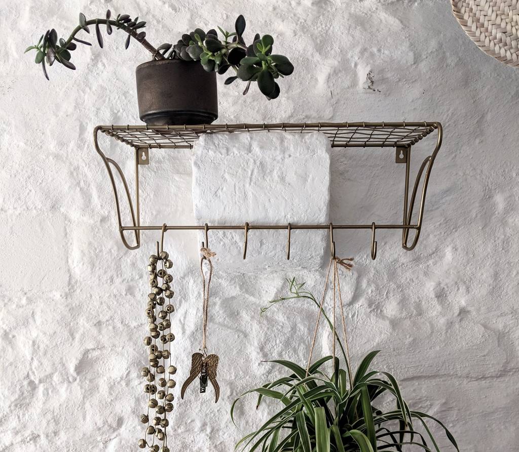 wire mesh shelf with hooks by peastyle