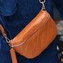 Quilted Cow Leather Crossbody Handbag, thumbnail 5 of 10