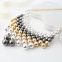 Three Tone Beaded Statement Necklace, thumbnail 2 of 3