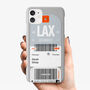 Personalised Los Angeles Ticket Name Phone Case, thumbnail 1 of 6