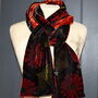 Hand Printed Velvet Scarf Daisy Ginkgo, thumbnail 3 of 3