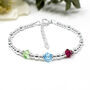Family Birthstones Bracelet Sterling Silver, thumbnail 2 of 3