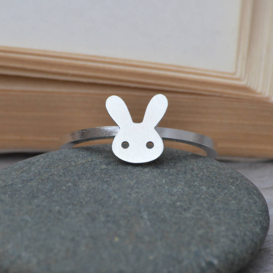 sterling silver bunny rabbit ring by huiyi tan | notonthehighstreet.com