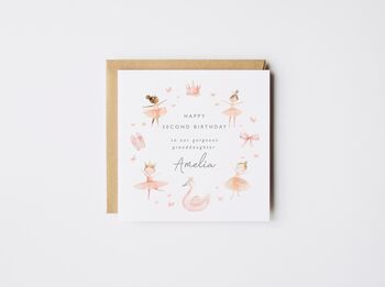 Personalised Ballet First Birthday Card *Age Options, 2 of 6