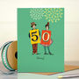 Funny 50th Birthday Card ‘50 Hooray!’, thumbnail 1 of 4