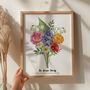 Personalised Birth Flower Family Print, thumbnail 1 of 12