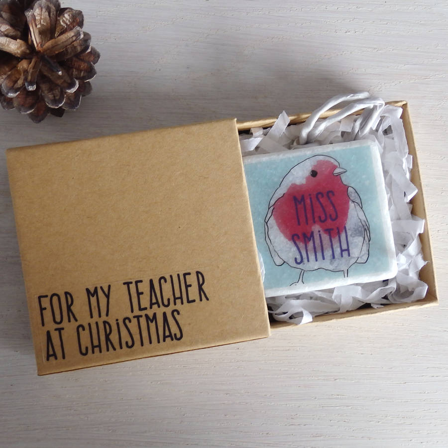 Personalised Teacher Christmas Decoration By littlebirdydesigns