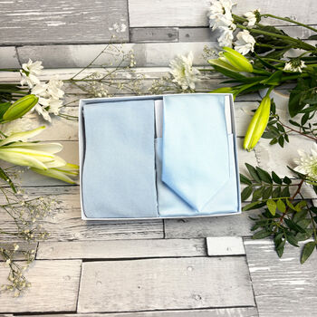 Light Blue Wedding Tie Set, 10 of 10