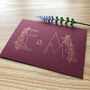 Personalised Wedding Couple Initial Flower Foil Card, thumbnail 9 of 11