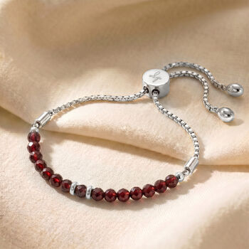 January Birthstone Garnet Bracelet, 3 of 7