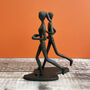 Jogging Couple Sculpture, thumbnail 3 of 4