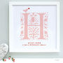 Personalised New Baby Initial Framed Print, thumbnail 2 of 6