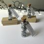Miniature Bottle Of Silver Snowflakes Christmas Keepsake, thumbnail 2 of 10