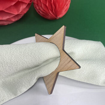 Wooden Star Napkin Rings, 5 of 5