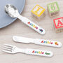 Personalised Kid's Noah's Ark Metal Cutlery Set, thumbnail 1 of 3