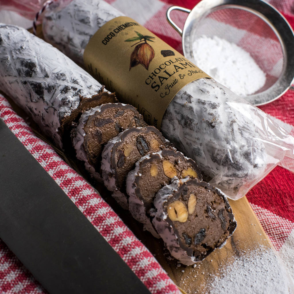 fruit and nut chocolate salami by cocochemistry
